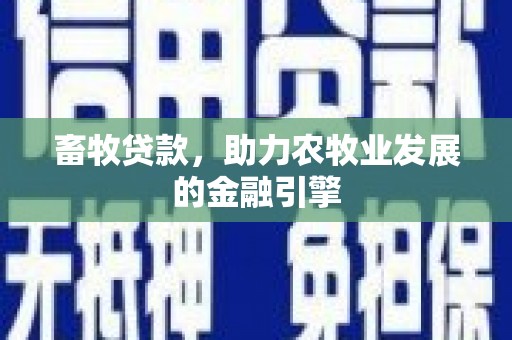 周村畜牧贷款，助力农牧业发展的金融引擎