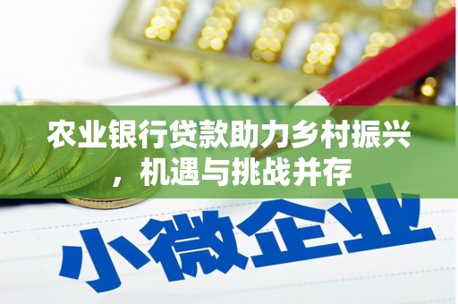 周村农业银行贷款助力乡村振兴，机遇与挑战并存